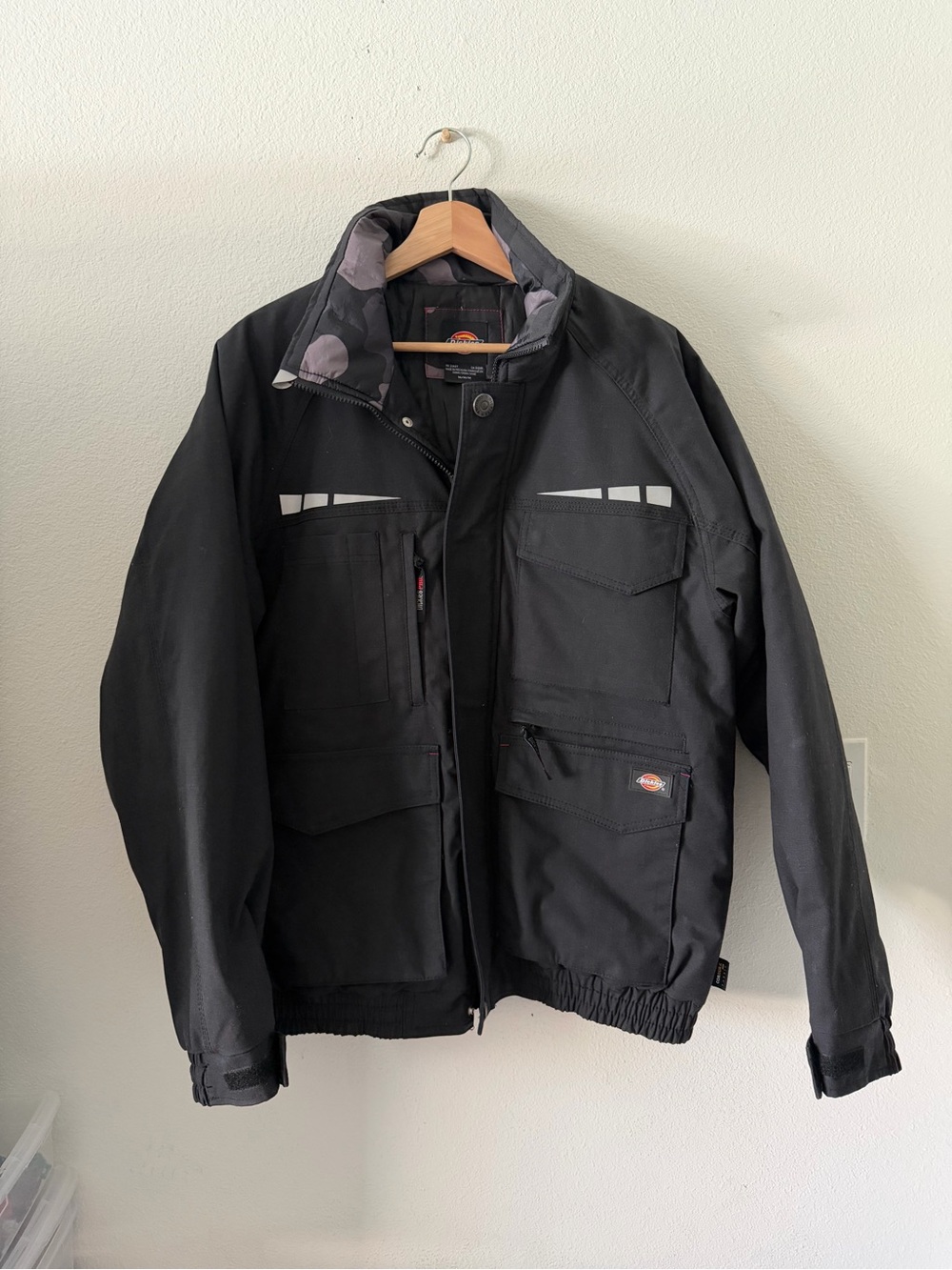 Dickies Black Field Jacket with Reflective Accents